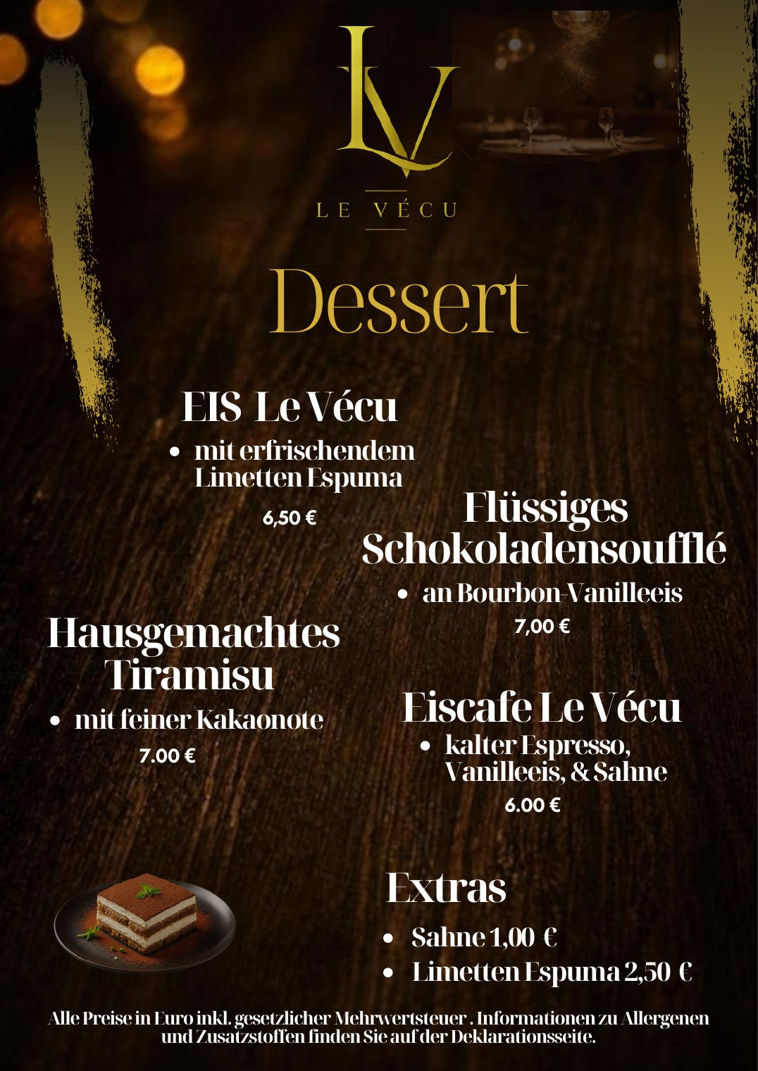 Le Vécu Speisekarte – Seite 6